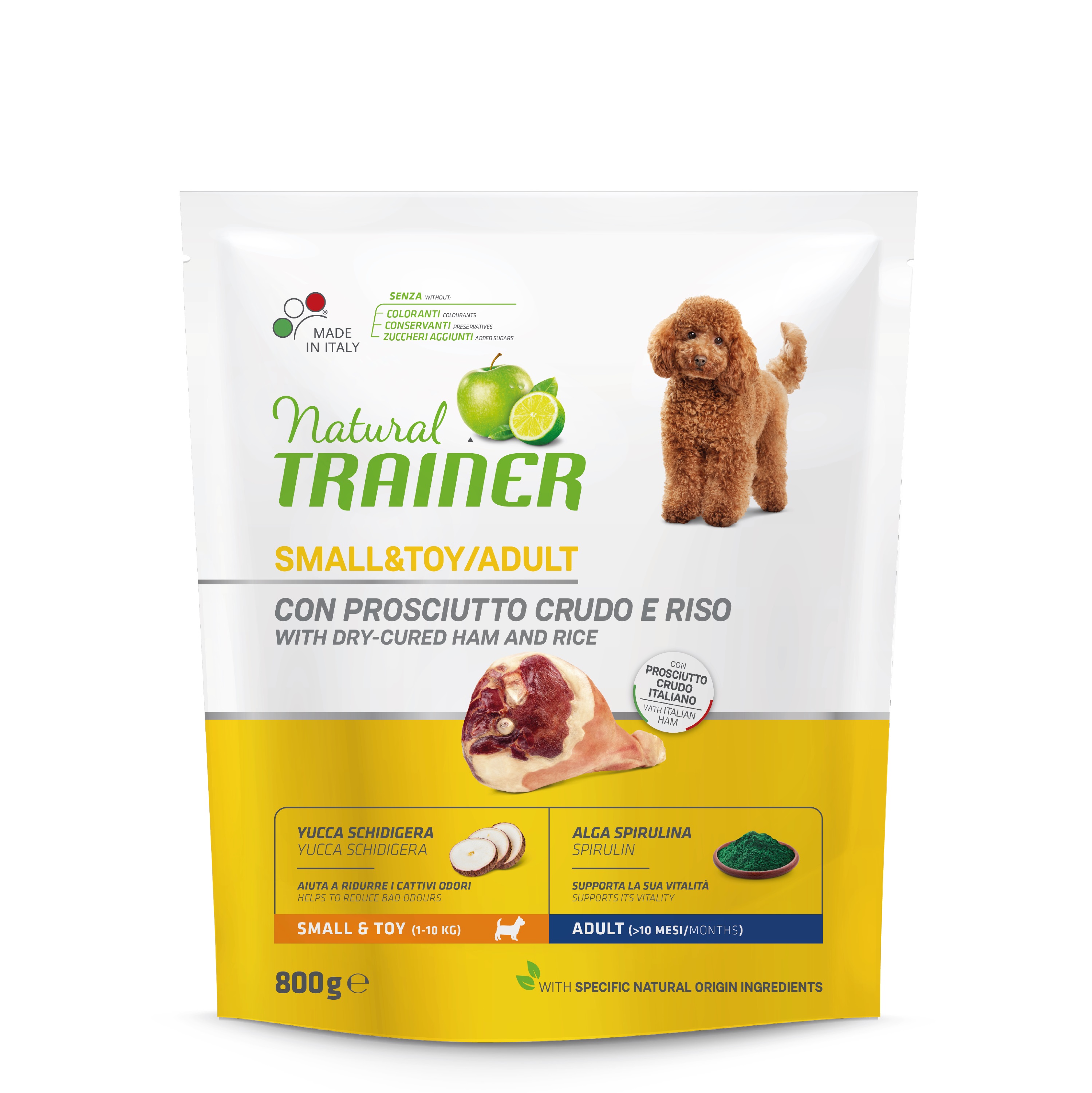Natural Trainer Small & Toy Adult prosciutto a rýže 800 g