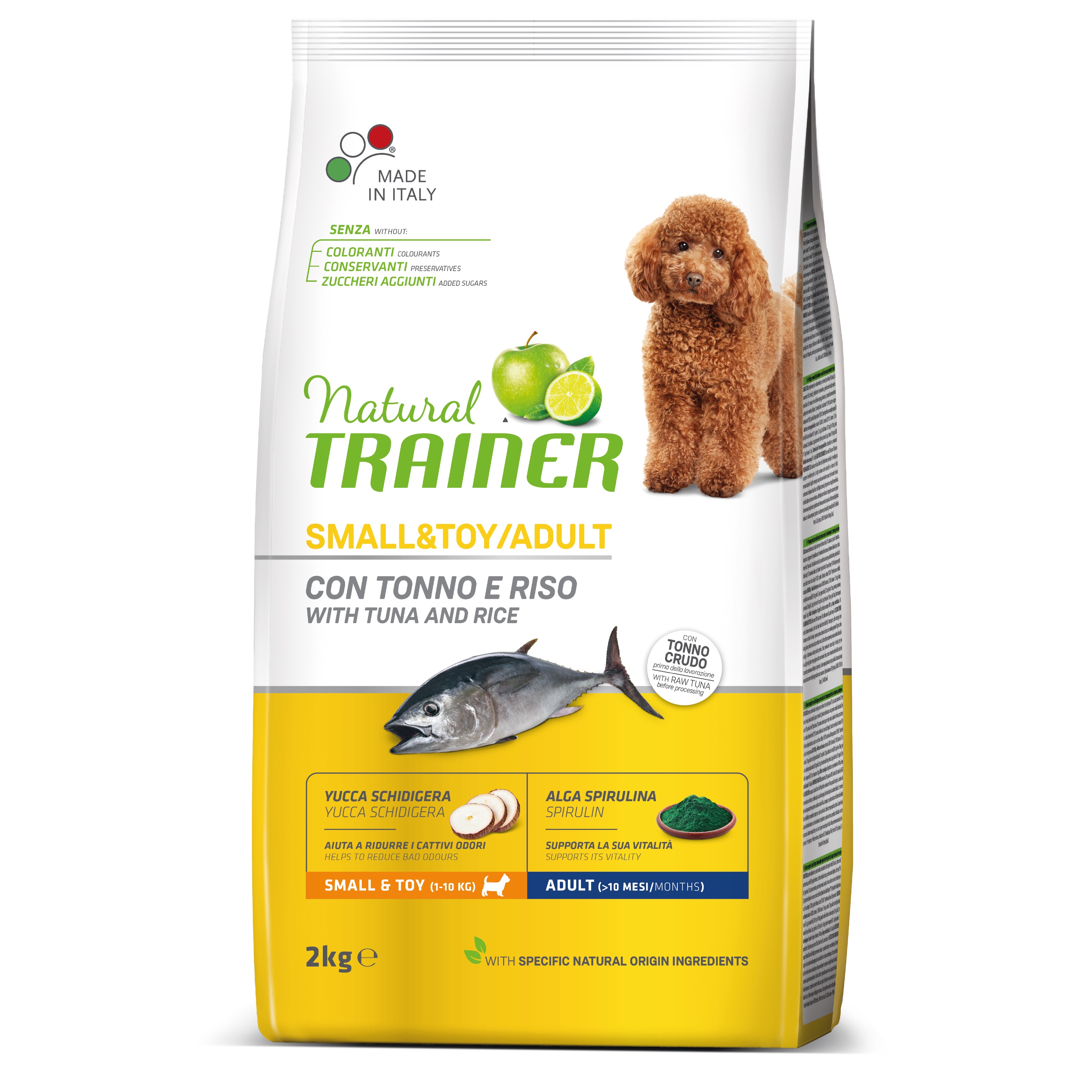 Natural Trainer Small & Toy Adult ryba a rýže 2 kg