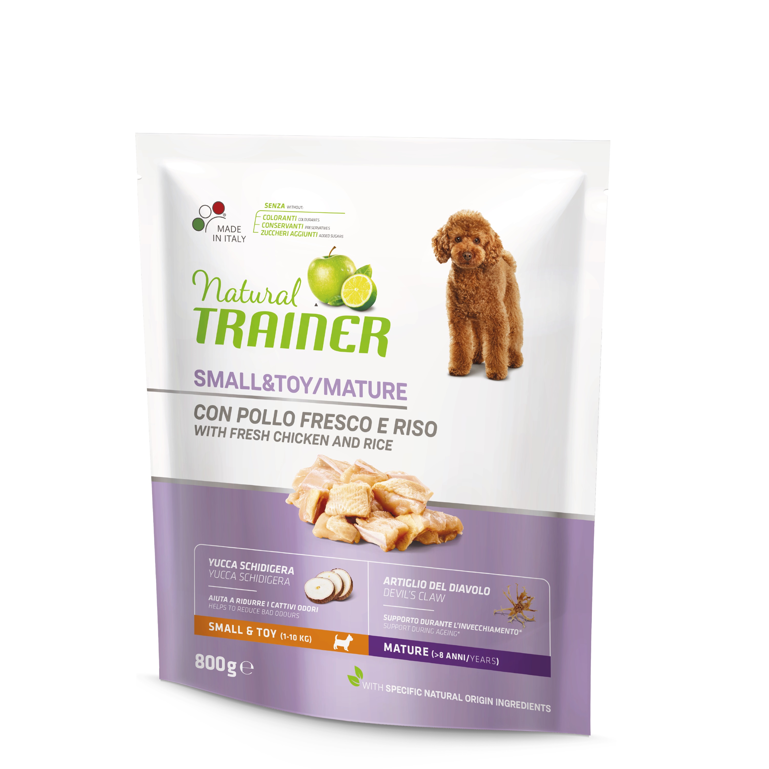 Natural Trainer Small & Toy Maturity čerstvé kuře 800 g