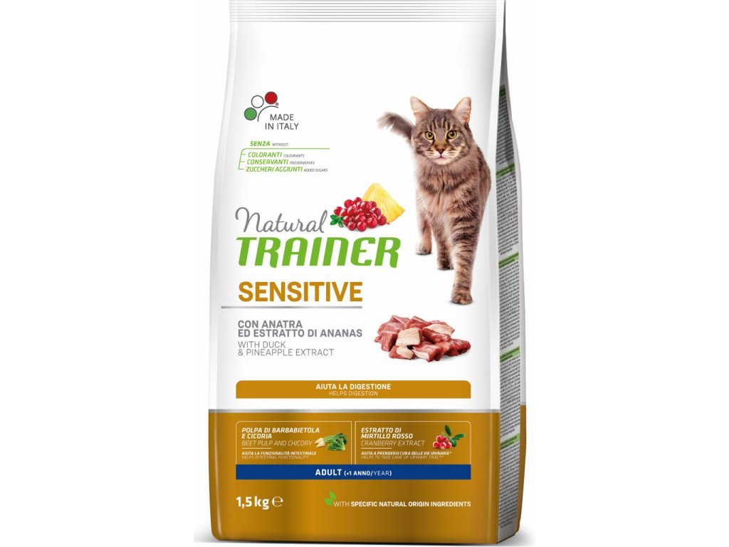 Natural Trainer TRAINER Natural Cat SENSITIVE kachna 1,5 kg