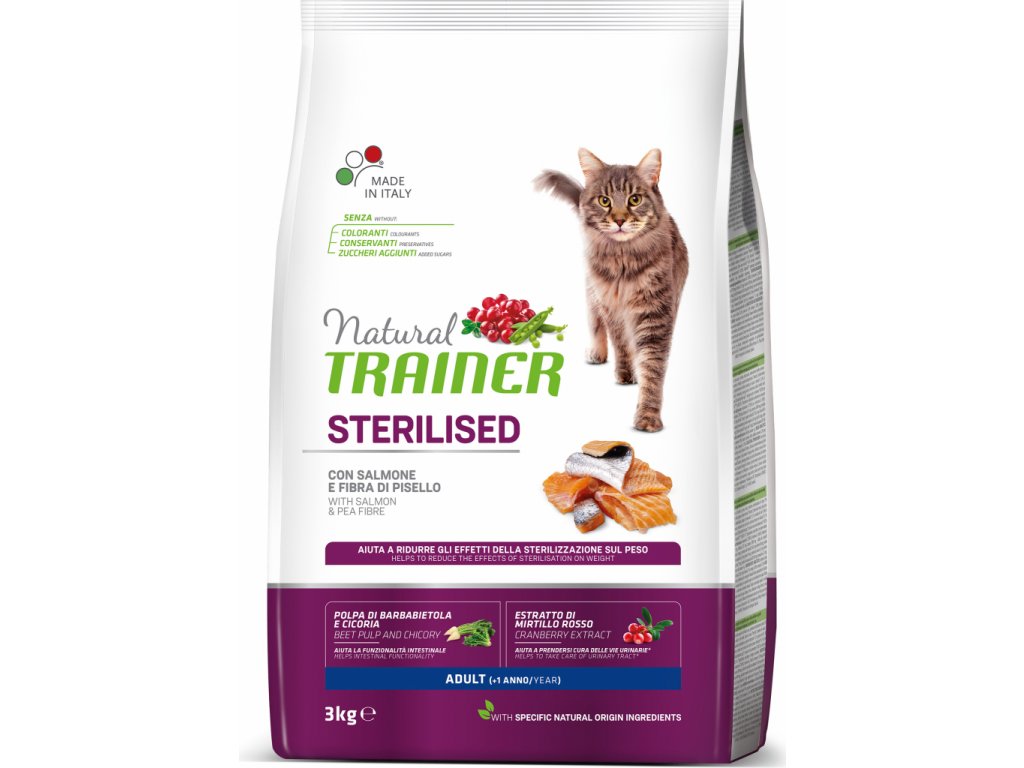 Natural Trainer TRAINER Natural Cat STERILISED losos 3kg