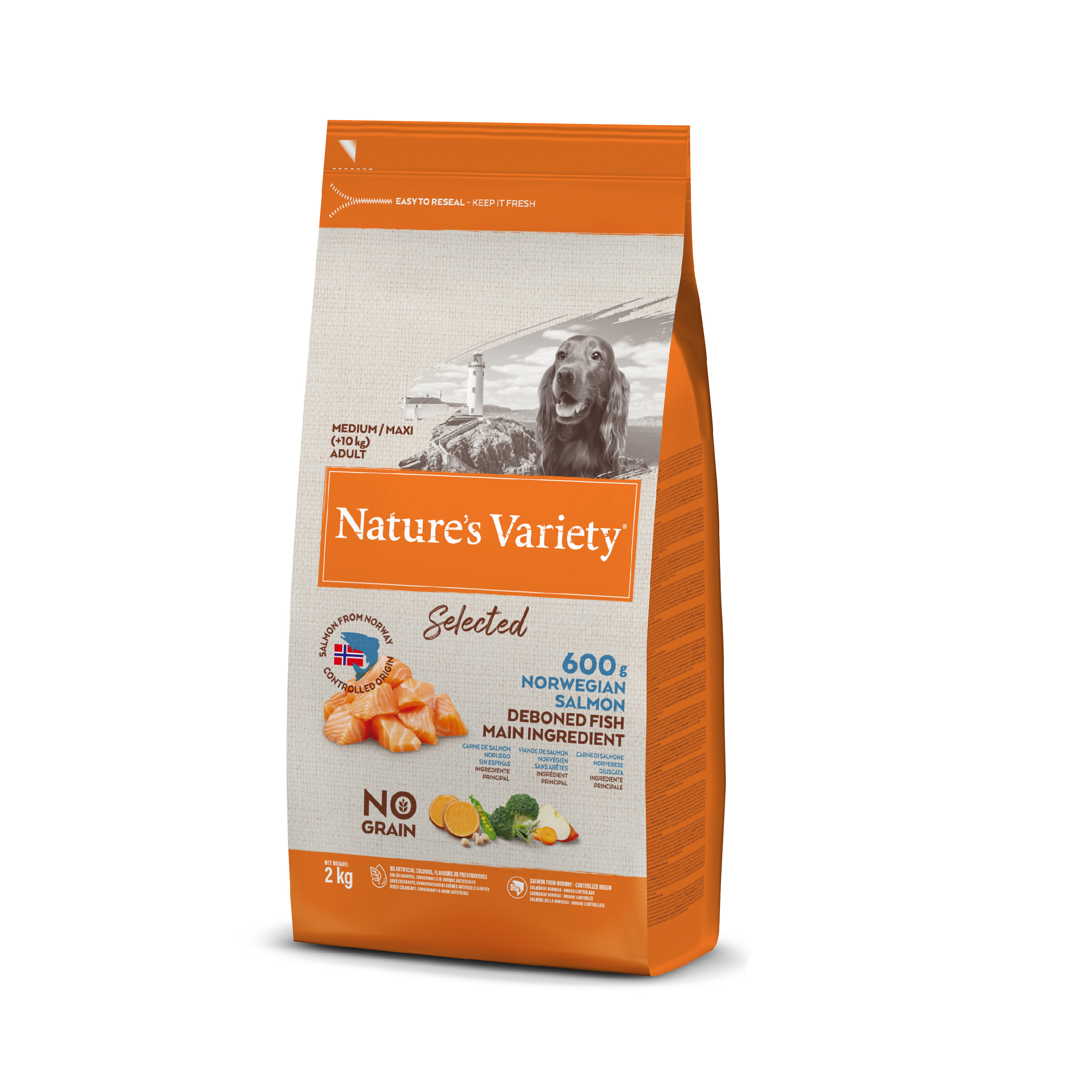 Nature's Variety Selected pro střední psy s lososem 2 kg