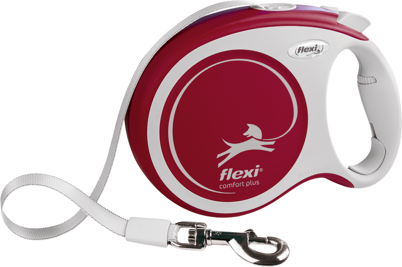 Navíjecí vodítko Flexi Comfort Plus Tape L 8 m červené