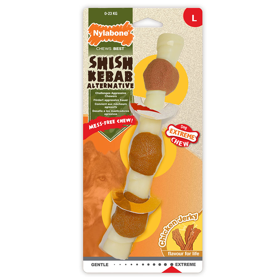 Nylabone hračka Extreme šiš příchuť kuřecí L