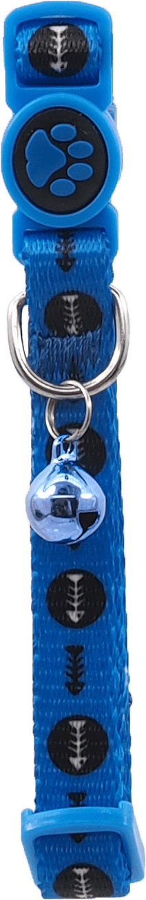 Obojek Active Cat nylon XS rybka modrý 1x19-31cm