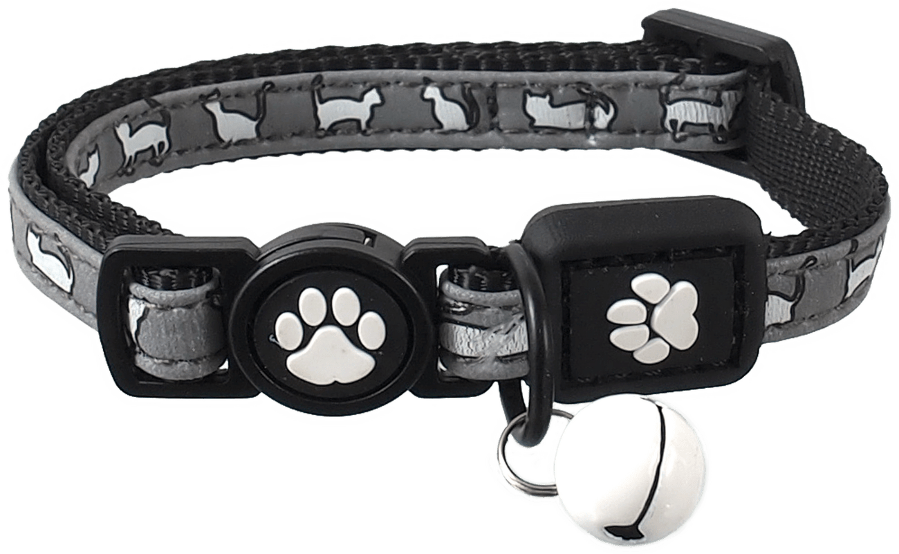 Obojek Active Cat Reflective XS černý 1x19-31cm