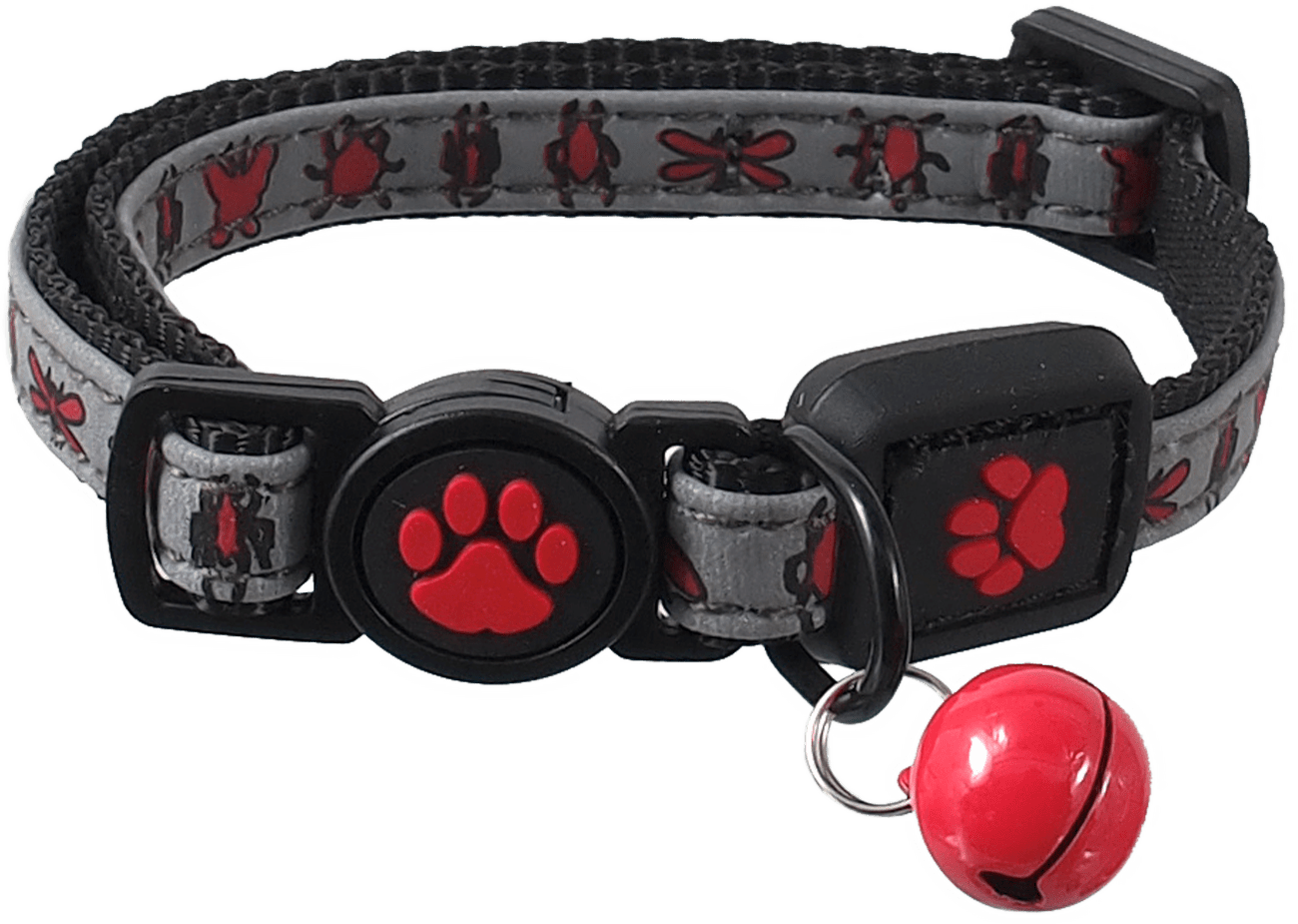 Obojek Active Cat Reflective XS červený 1x19-31cm