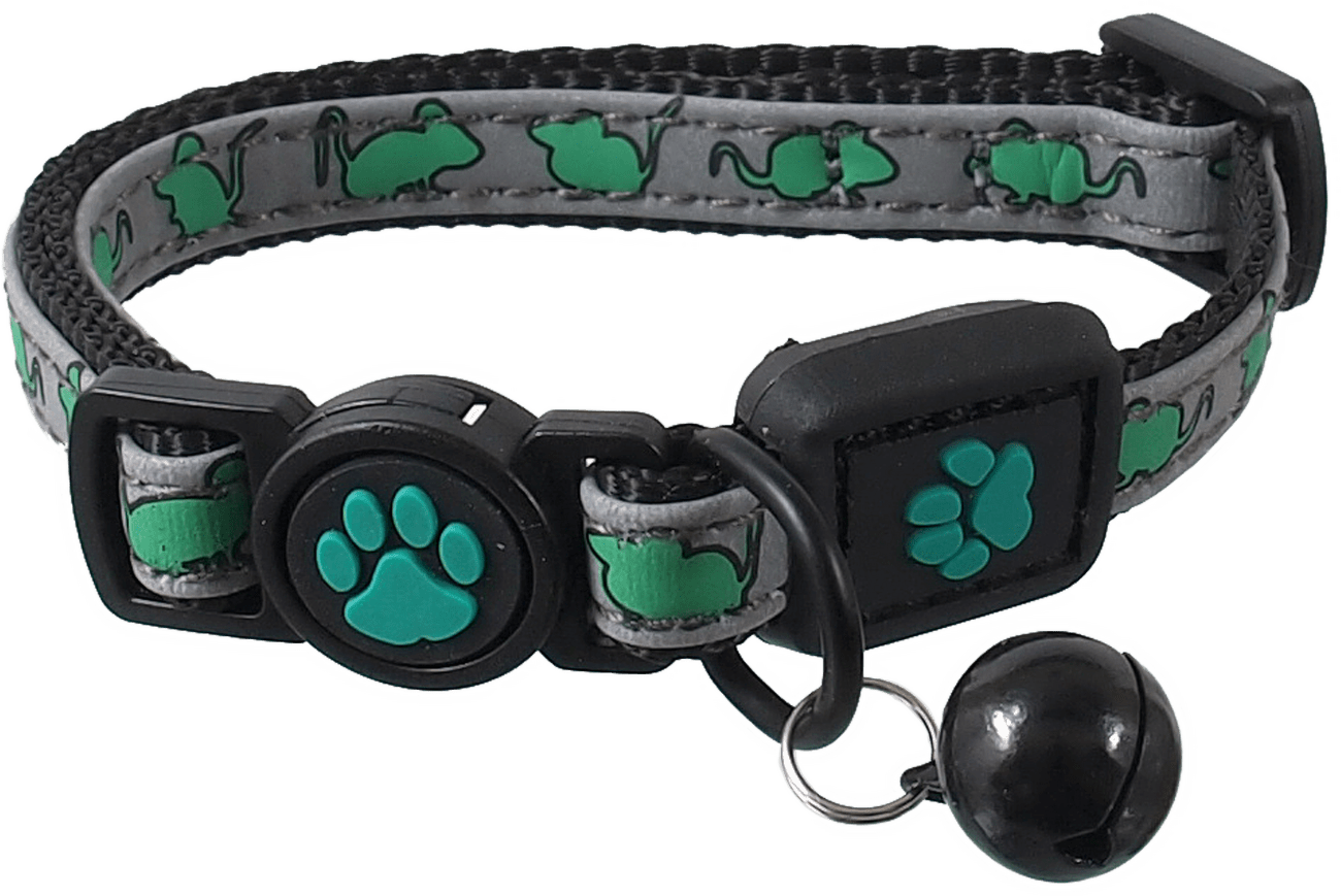 Obojek Active Cat Reflective XS limetka 1x19-31cm