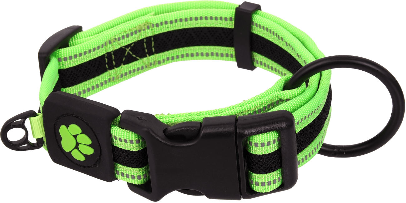 Obojek Active Dog Fluffy S limetka 2x27-41cm