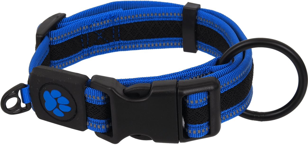 Obojek Active Dog Fluffy S modrý 2x27-41cm