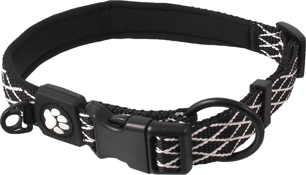 Obojek Active Dog Mystic M černý 2x44-55cm