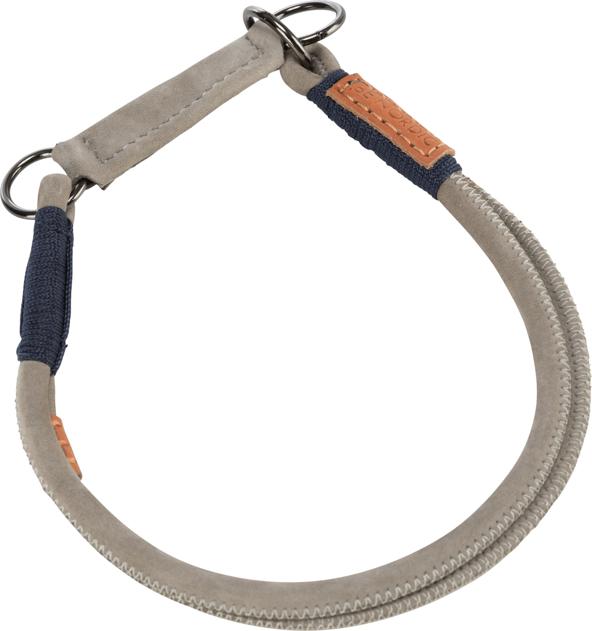 Obojek Be Nordic kulatý polostahovací kožený Trixie S 35 cm 5 mm šedý