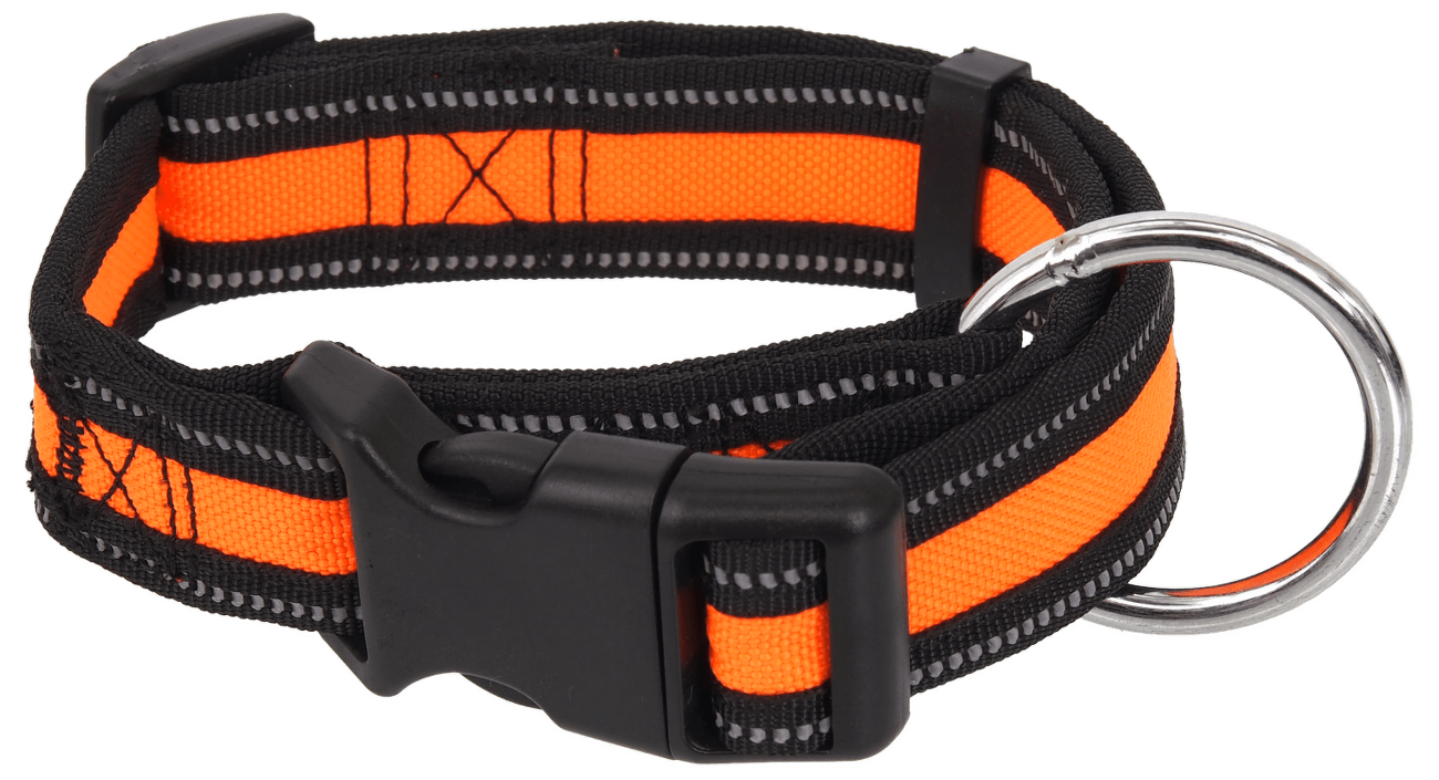 Obojek Dog Fantasy Neoprene M oranžový 2x34-49cm