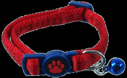 Obojek Magic Cat Nylon XS červený 1x19-31cm