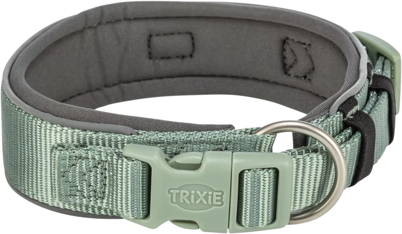 Obojek Premium extra široký Trixie L 46 55 cm 50 mm zeleno grafitový