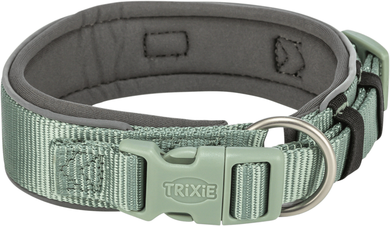 Obojek Premium extra široký Trixie S-M 33 42 cm 35 mm zeleno grafitový