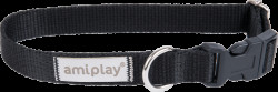 Obojek pro psy Amiplay Samba nastavitelný černý L 35–50 cm × 2,5 cm
