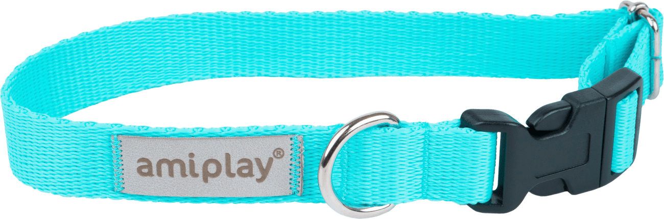 Obojek pro psy Amiplay Samba nastavitelný modrý XL 45–70 cm × 2,5 cm