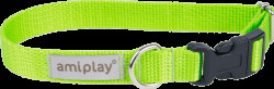 Obojek pro psy Amiplay Samba nastavitelný zelený L 35–50 cm × 2,5 cm