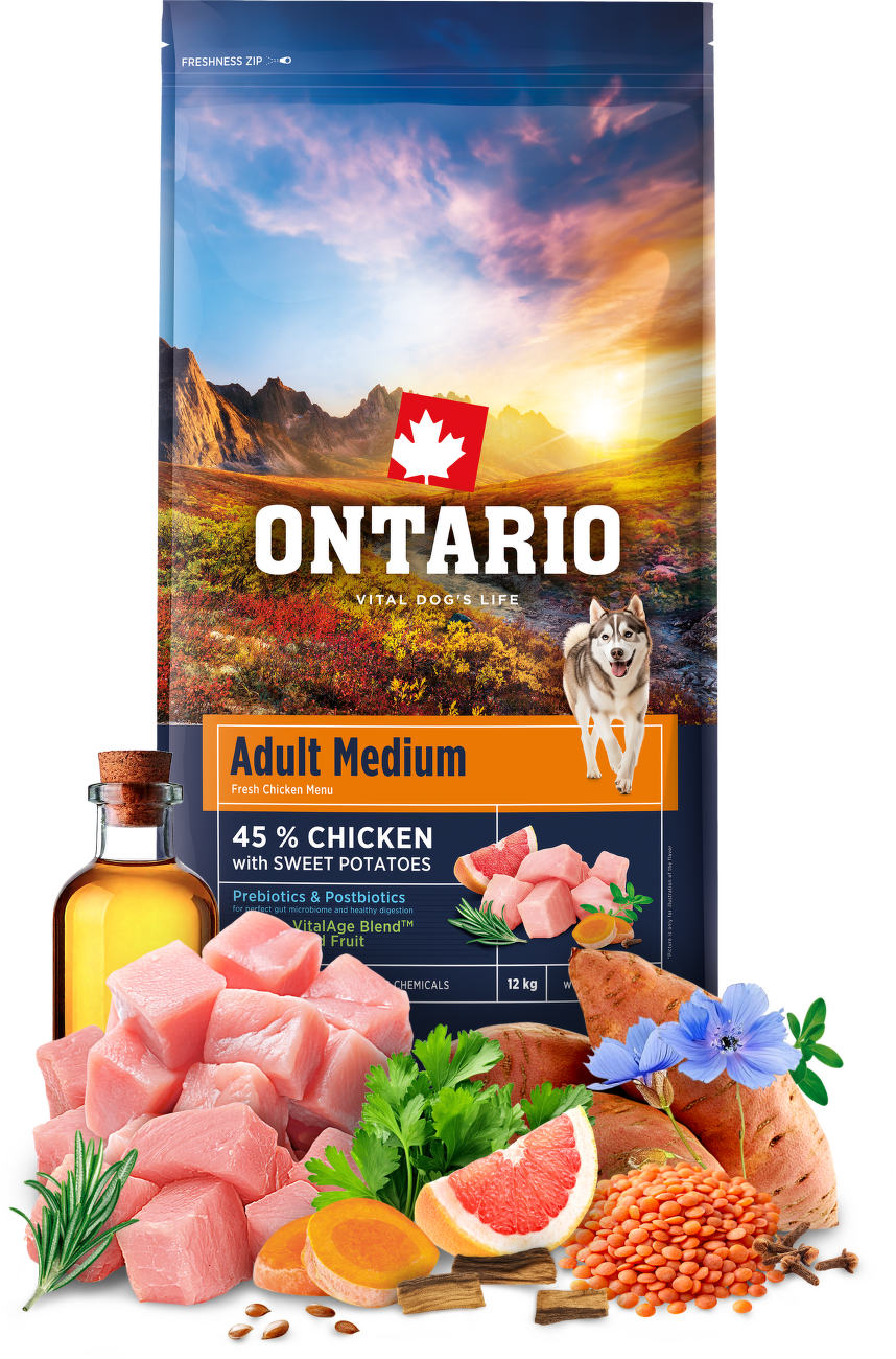 Ontario Adult Medium Chicken & Sweet Potatoes 12kg