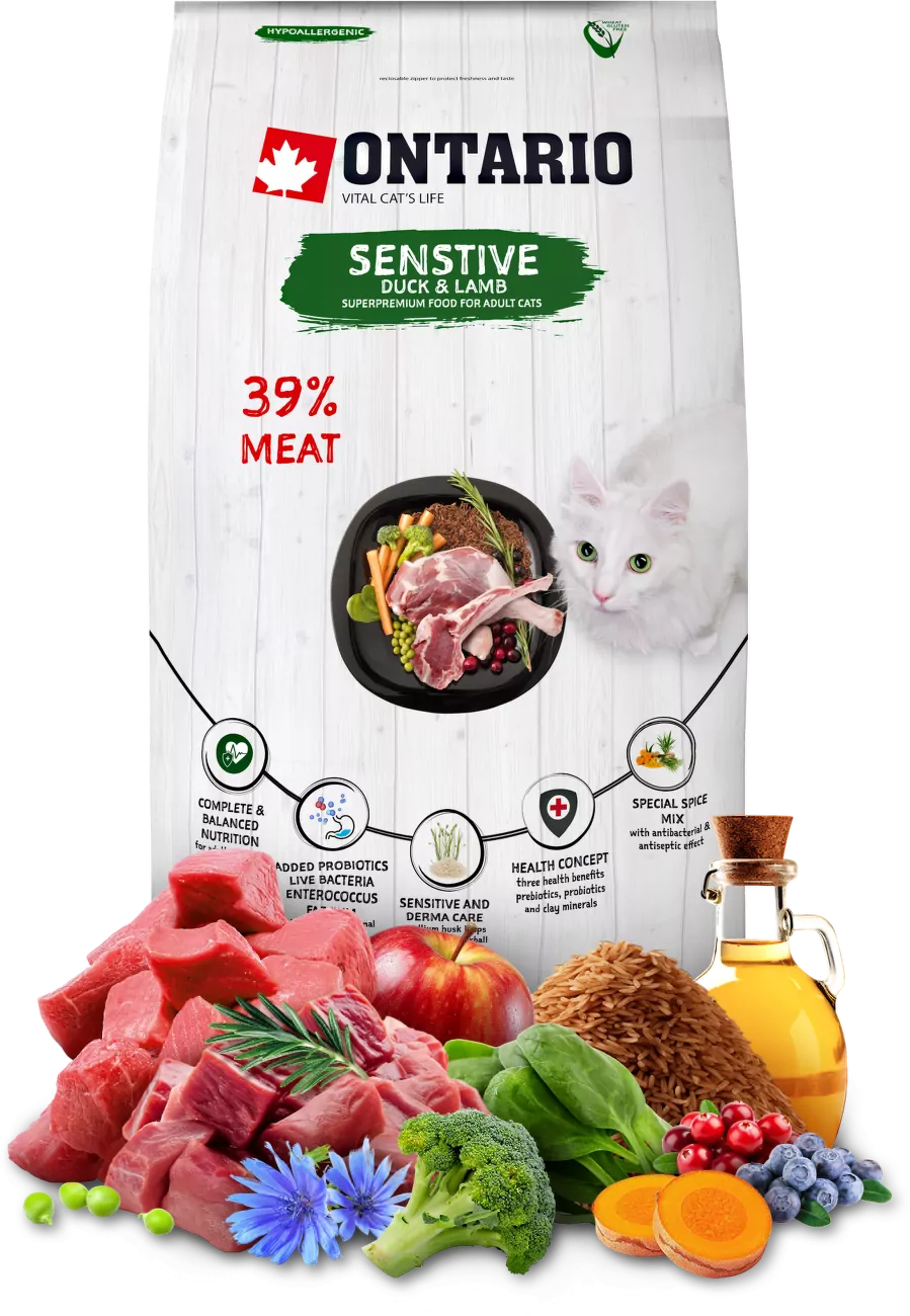 Ontario Cat Sensitive/Derma 6,5 kg