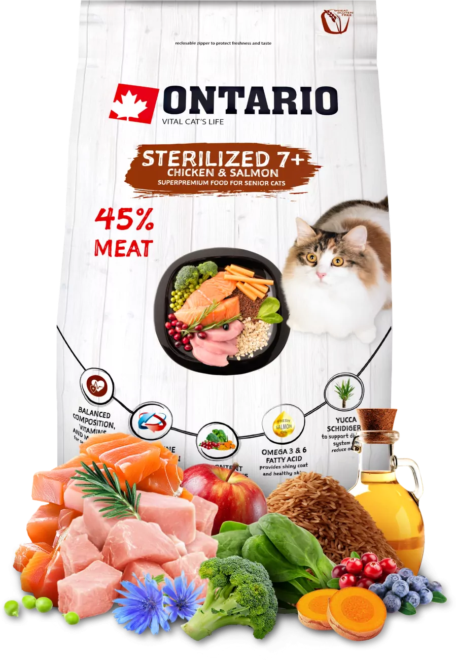 Ontario Cat Sterilised 7+ Senior 0,4kg