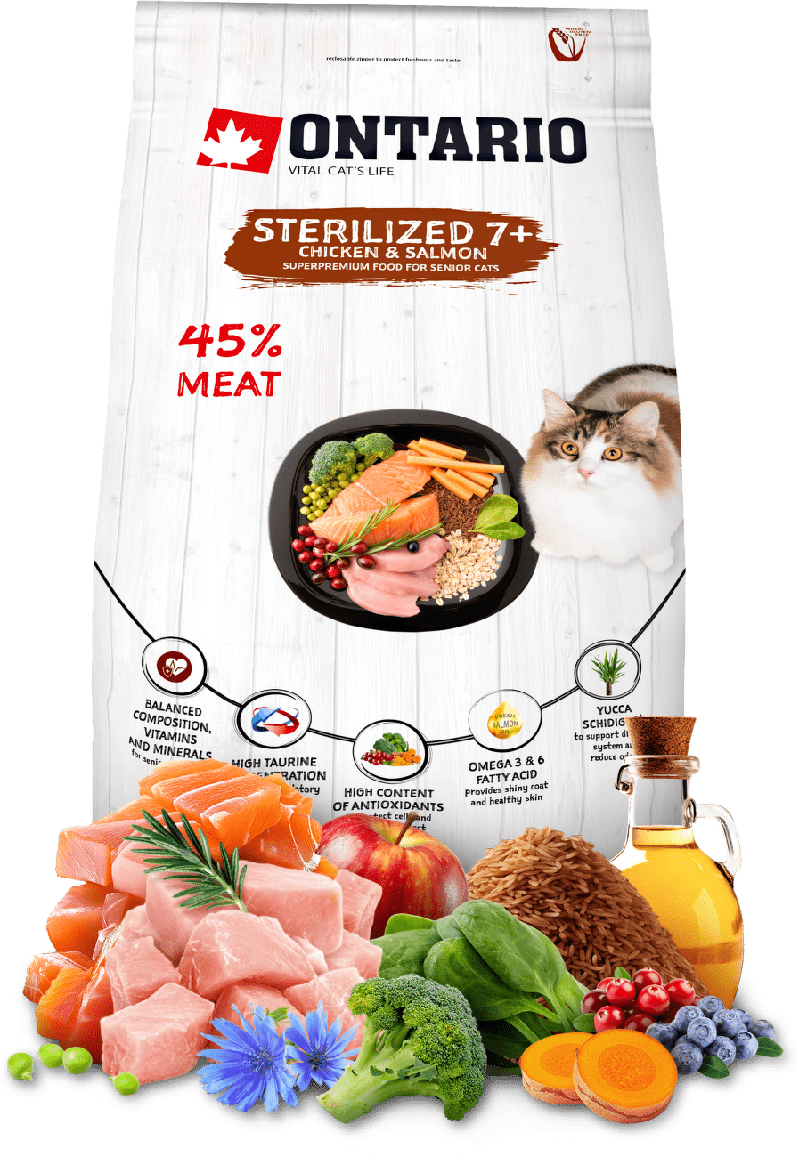 Ontario Cat Sterilised 7+ Senior 2kg