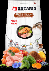 Ontario Cat Sterilised 7+ Senior 2kg