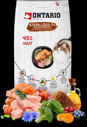 Ontario Cat Sterilised 7+ Senior 6,5kg