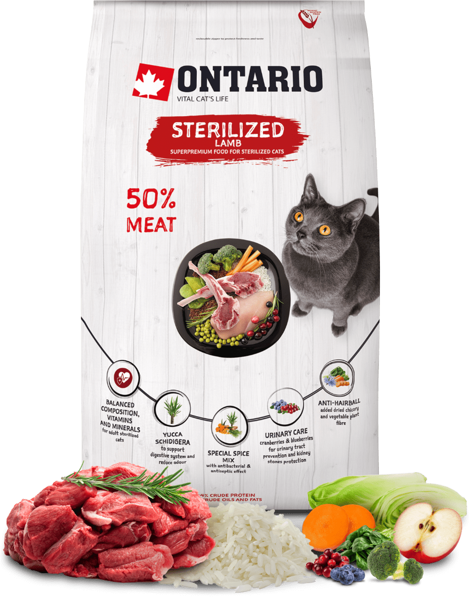 Ontario Cat Sterilised Lamb 0,4 kg