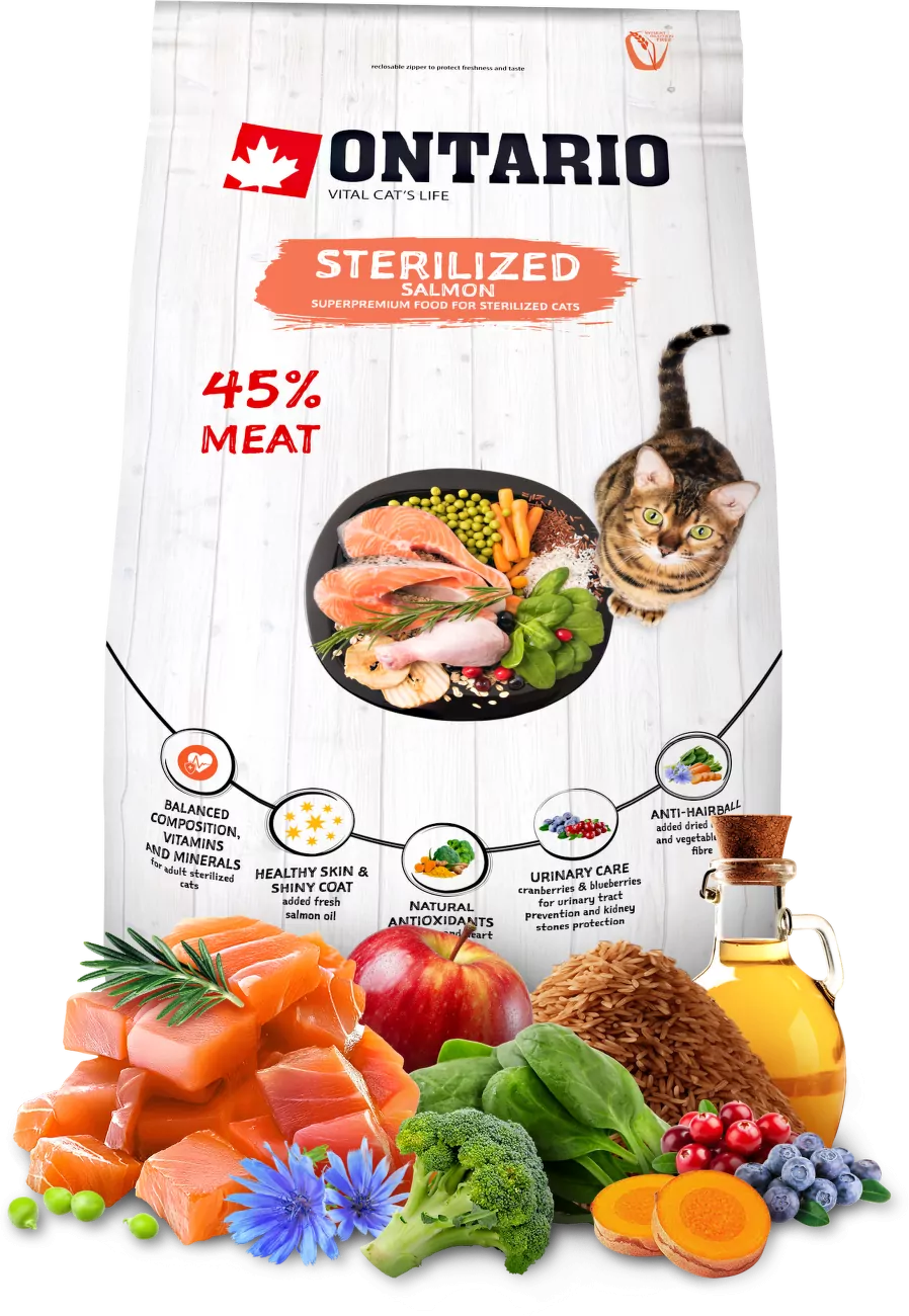 Ontario Cat Sterilised Salmon 2kg
