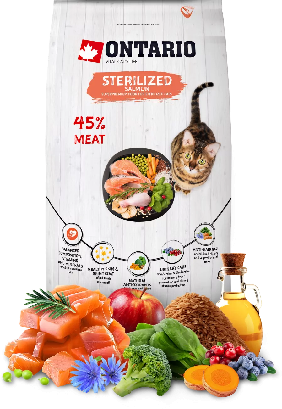 Ontario Cat Sterilised Salmon 6,5 kg