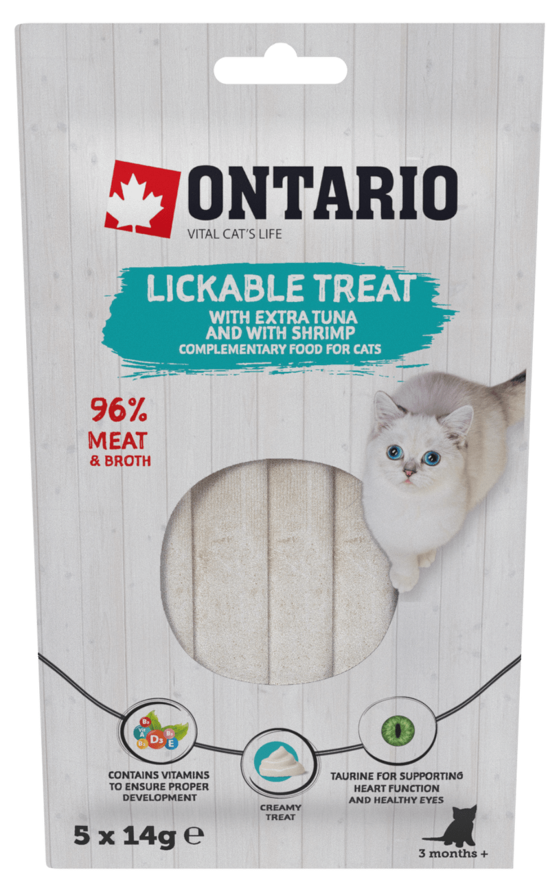 Ontario pochoutka lízací extra tuňák a krevety 5x14g