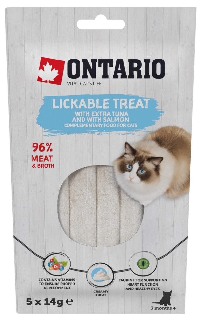 Ontario pochoutka lízací extra tuňák a losos 5x14g
