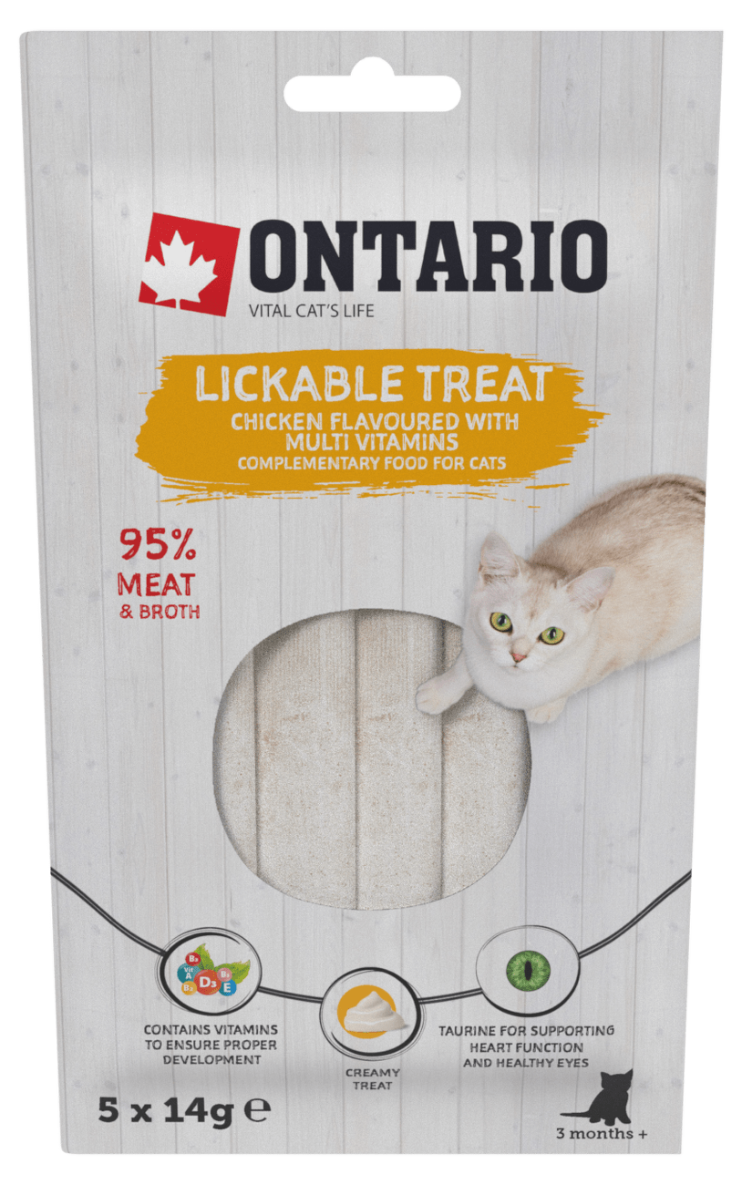 Ontario pochoutka lízací kuřecí s multivitaminem 5x14g