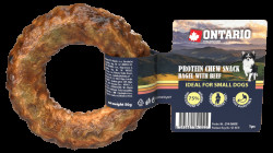 Ontario Protein žvýkací pamlsek bagel s hovězím