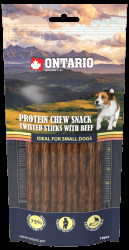 Ontario Protein žvýkací pamlsek točené tyčinky s hovězím 10ks