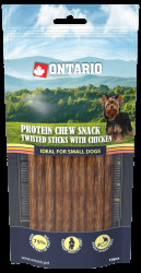 Ontario Protein žvýkací pamlsek točené tyčinky s kuřecím 10ks