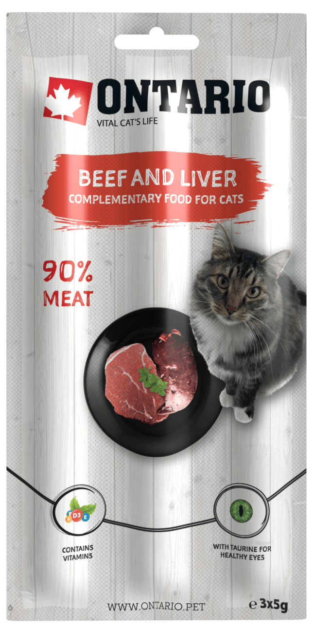 Ontario Stick for cats Beef&Liver 3x5g