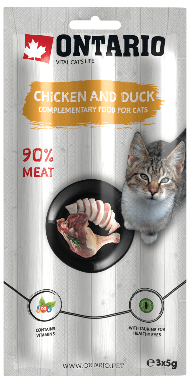 Ontario Stick for cats Chicken&Duck 3x5g
