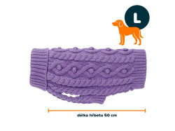 PAIKKA Knit svetr fialová L | 50 cm