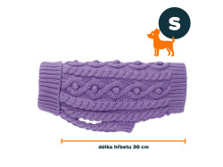 PAIKKA Knit svetr fialová S | 30 cm