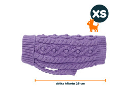 PAIKKA Knit svetr fialová XS | 25 cm