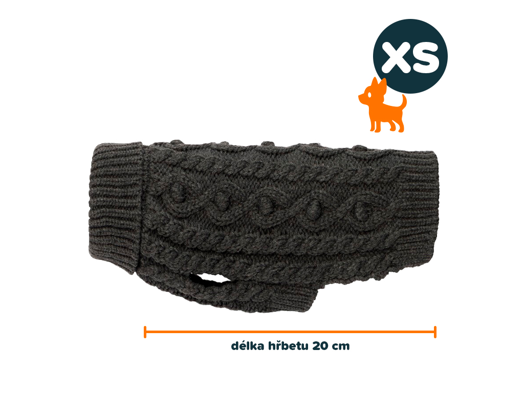 PAIKKA Knit svetr šedá XS | 20 cm