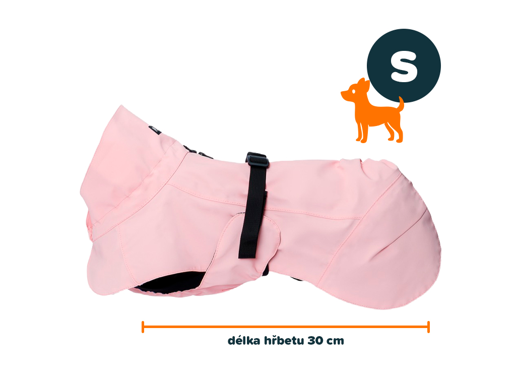PAIKKA Light pláštěnka růžová S | 30 cm