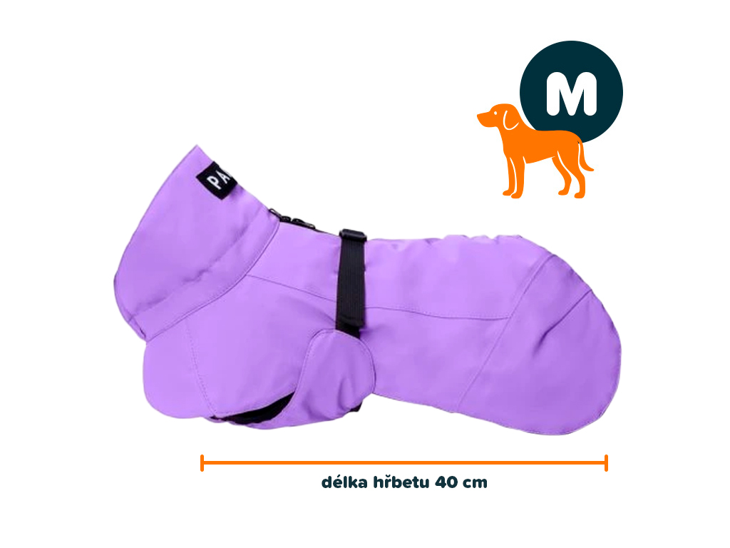 PAIKKA zimní bunda fialová M | 40 cm