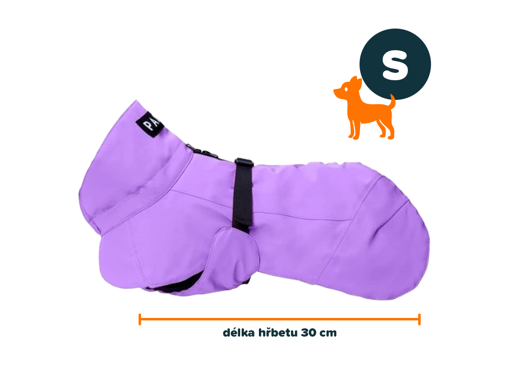 PAIKKA zimní bunda fialová S | 30 cm