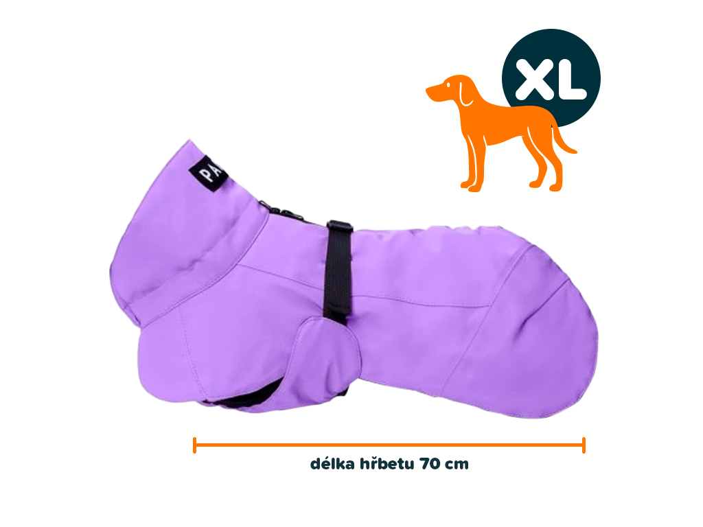 PAIKKA zimní bunda fialová XL | 70 cm