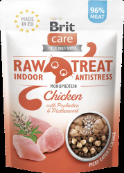 Pamlsek Brit Care RAW Cat Indoor a Antistress kuře 40 g