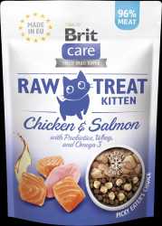 Pamlsek Brit Care RAW Cat Kitten losos + kuře 40 g